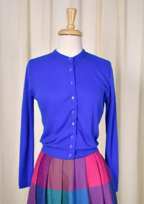 1950s Vintage Bright Blue Cardigan