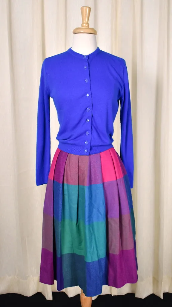 1950s Vintage Bright Blue Cardigan