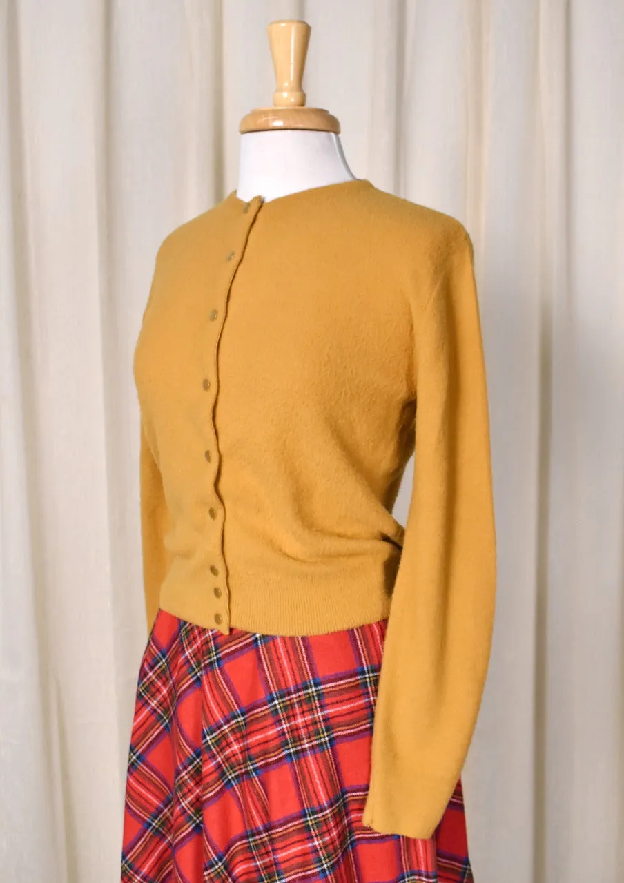 1950s Vintage Ultra Soft Mustard Cardigan