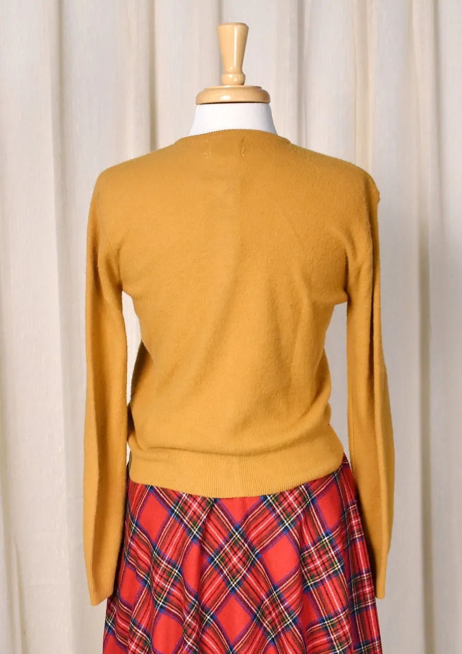 1950s Vintage Ultra Soft Mustard Cardigan