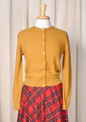 1950s Vintage Ultra Soft Mustard Cardigan