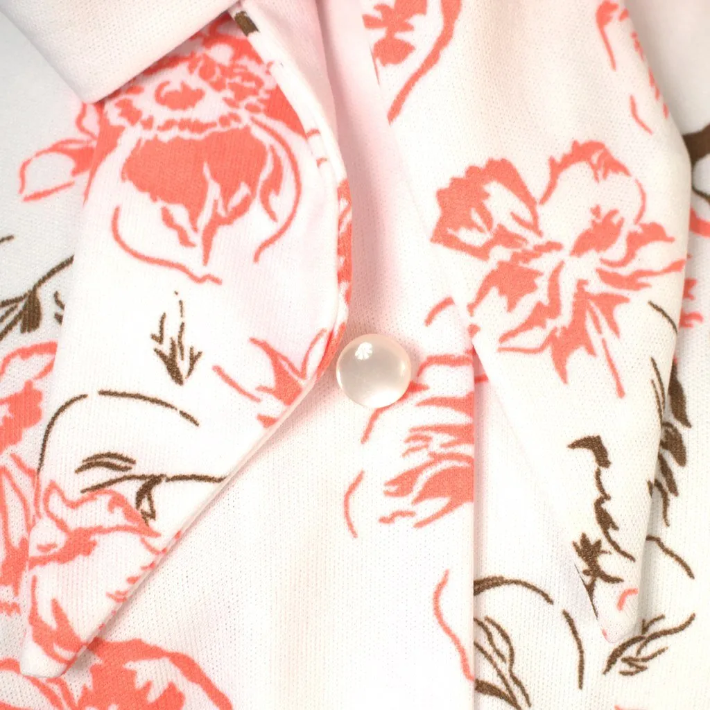 1960s Peach & Brown Blouse