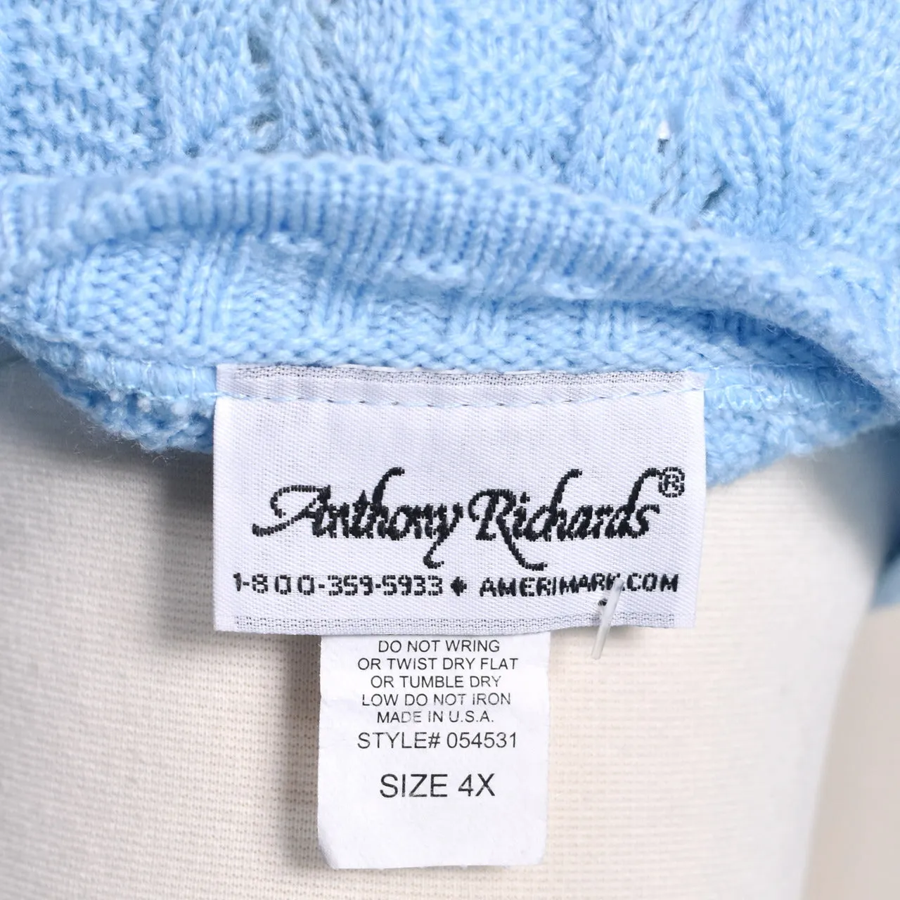1960s Style Sky Blue Braided Cardigan by Anthony Richards