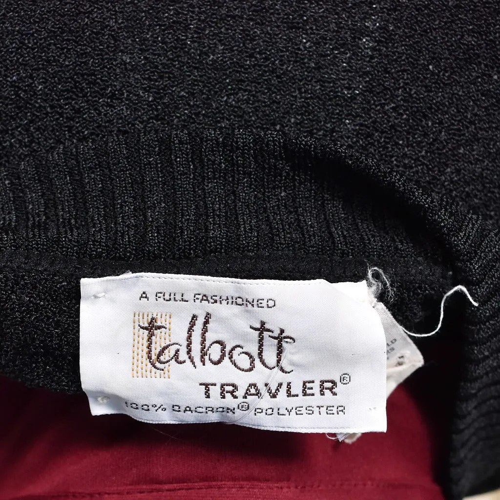 1960s Vintage Black Knit Sweater Vest