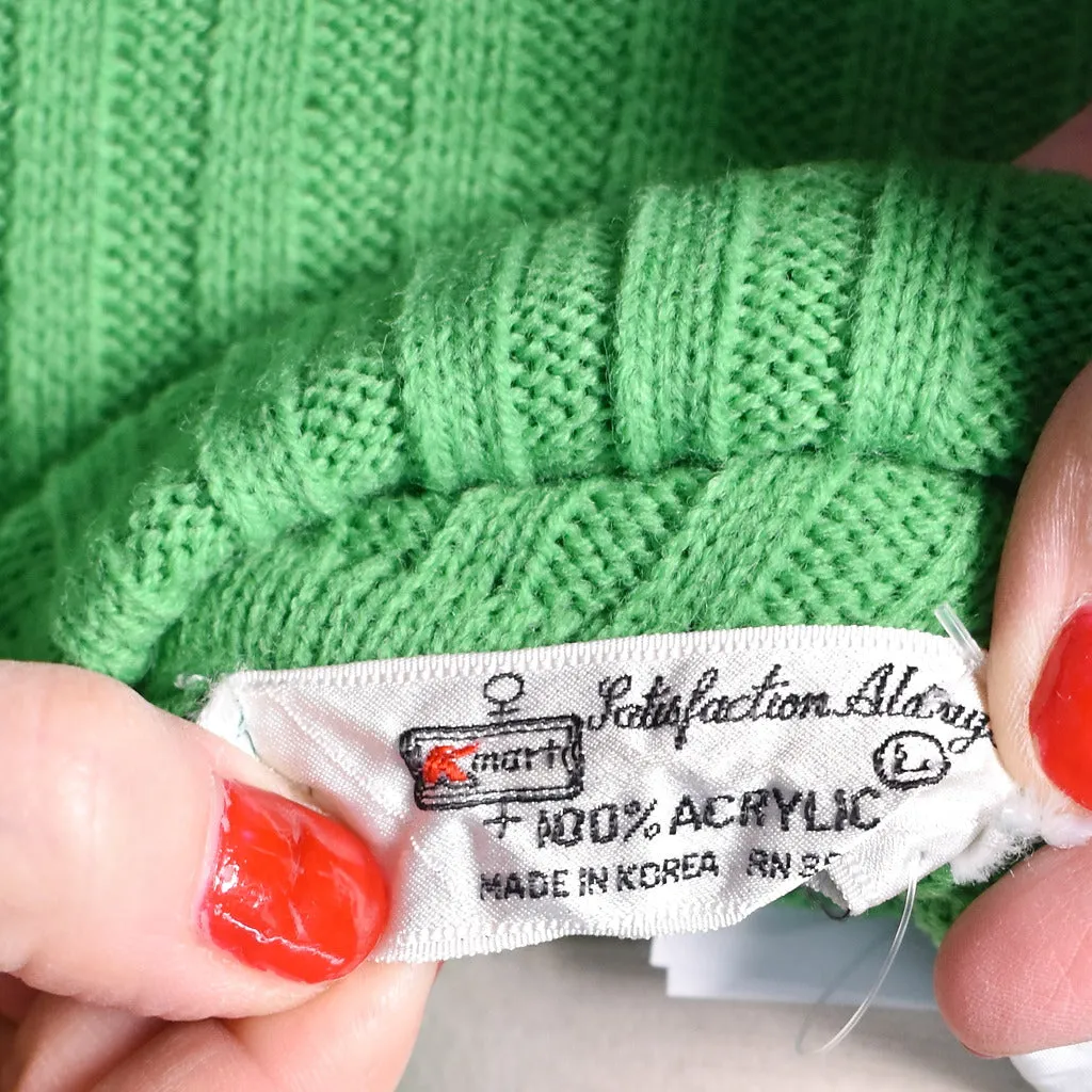 1960s Vintage Green Poor Boy Sweater