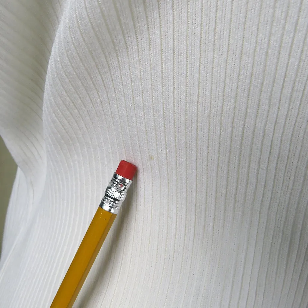 1960s White Ribbed Tie Top