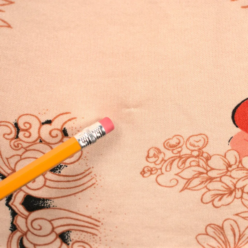 1970s Orange Floral Shirt Dress