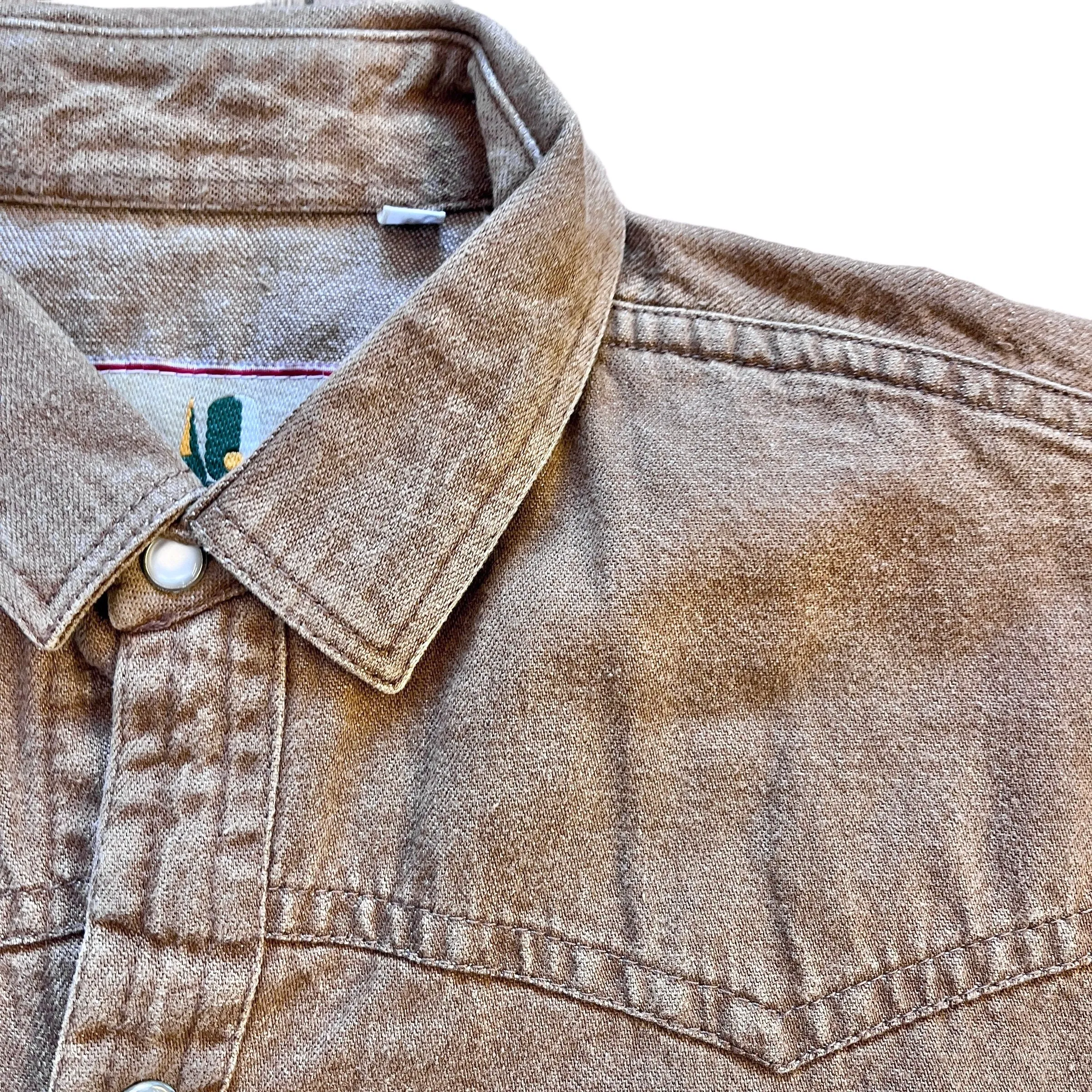 1980s  Brown Shirt / 8-10Y