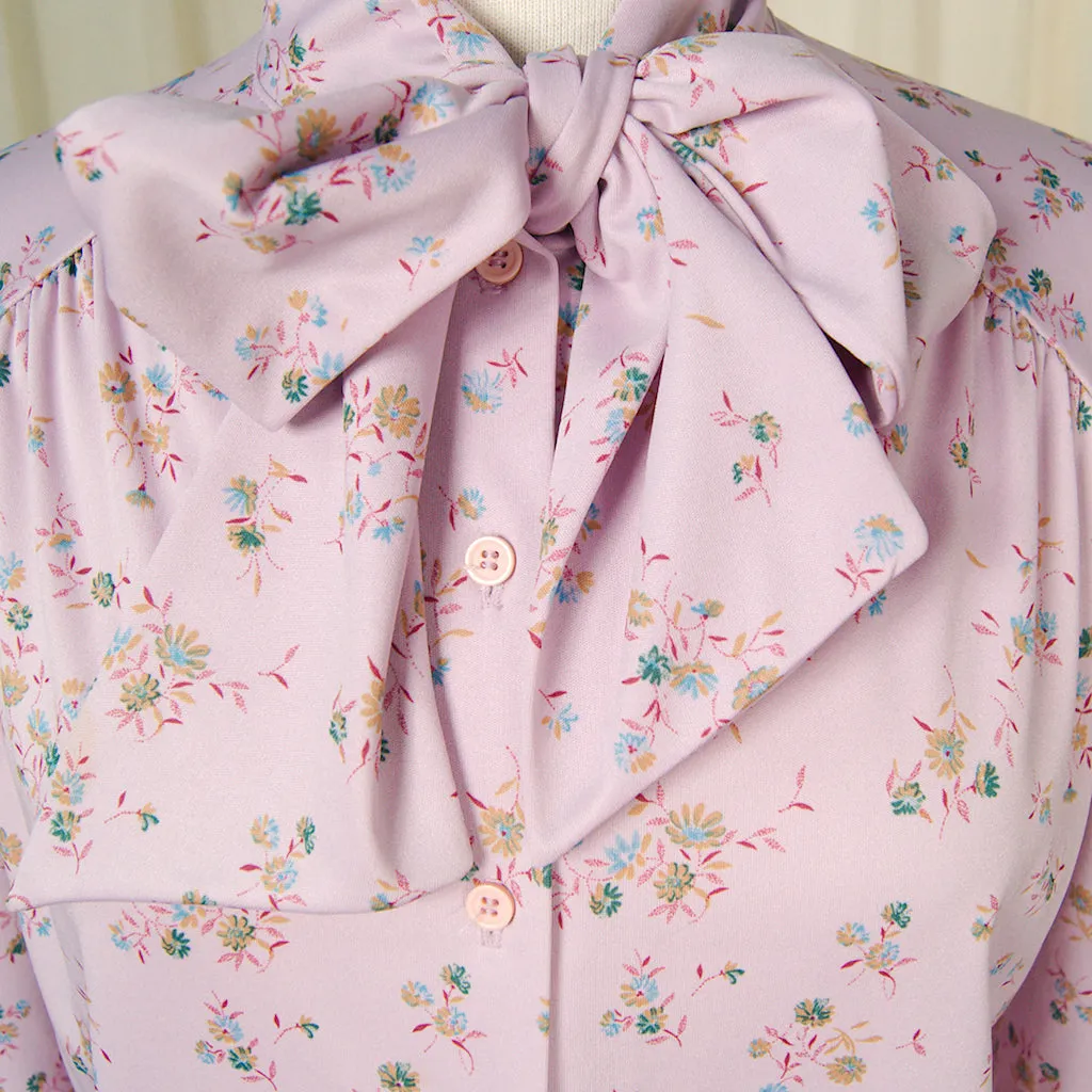 70s does 1940s Lavender Blouse