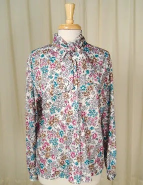80s does 1940s Bouquet Blouse