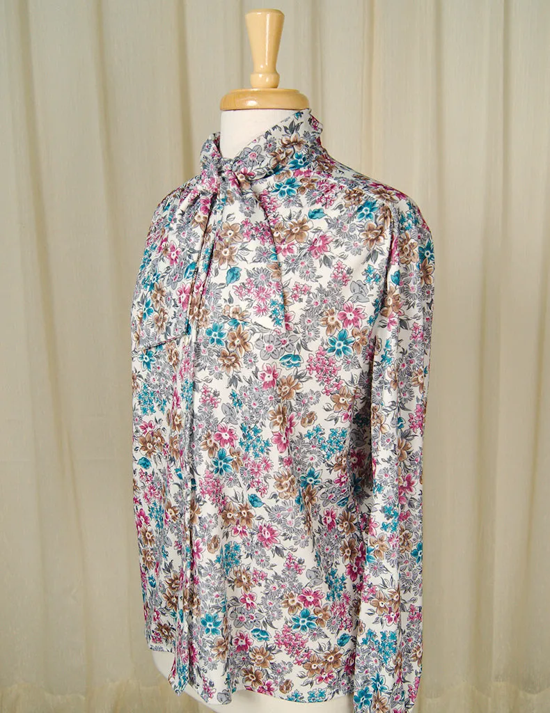 80s does 1940s Bouquet Blouse