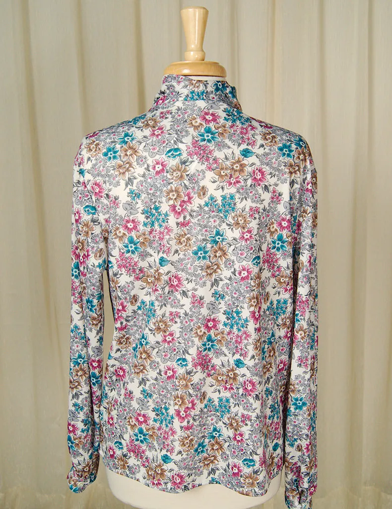 80s does 1940s Bouquet Blouse
