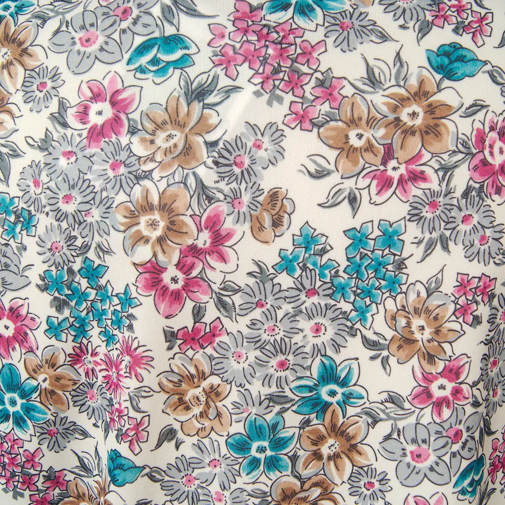 80s does 1940s Bouquet Blouse