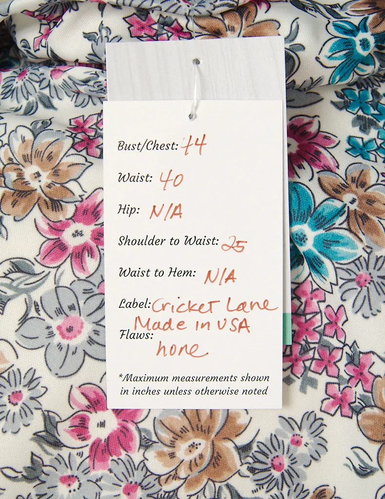80s does 1940s Bouquet Blouse