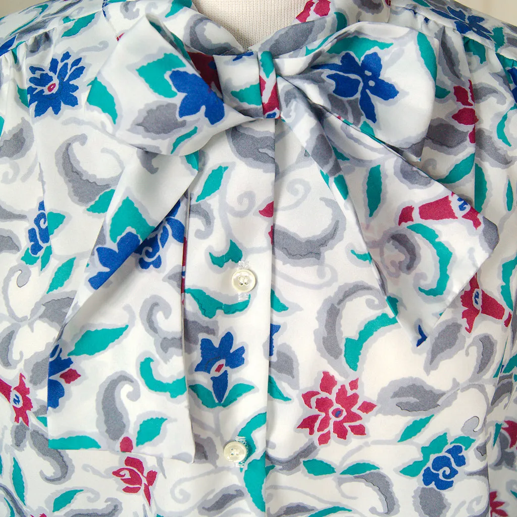80s does 1940s Flora Bow Blouse