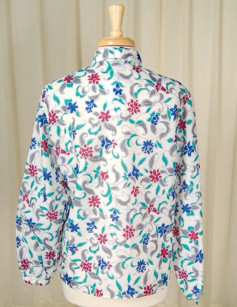 80s does 1940s Flora Bow Blouse