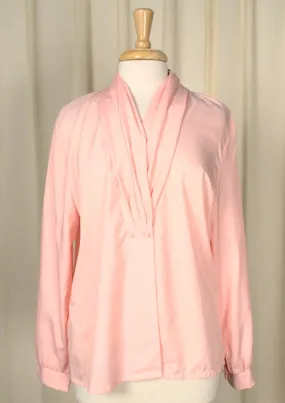 80s does 1940s Peach Blouse