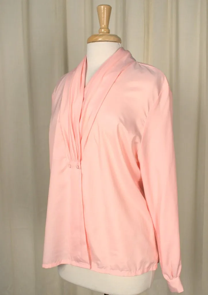 80s does 1940s Peach Blouse