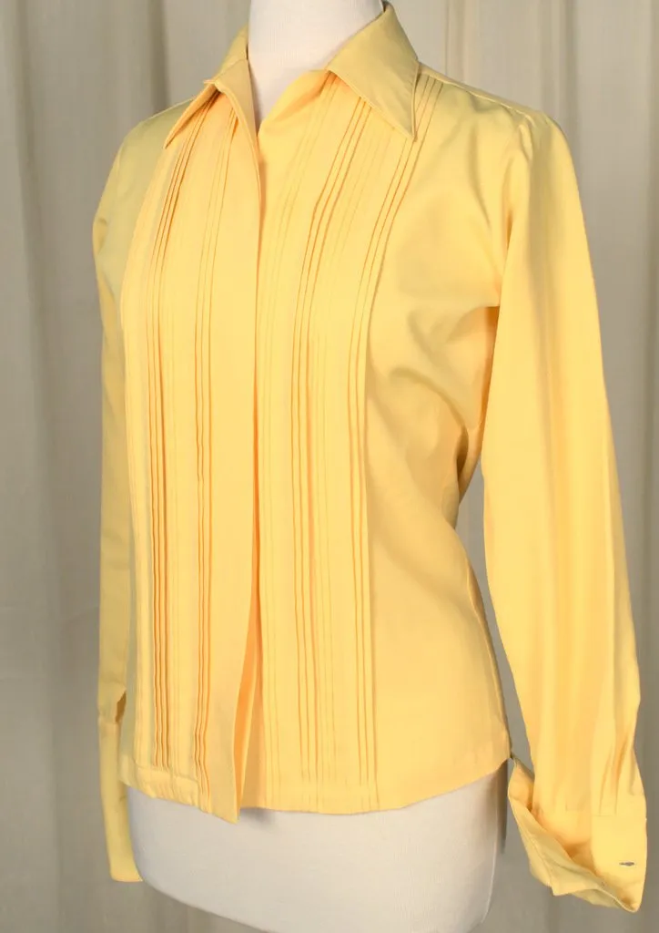 80s does 40s French Cuff Blouse
