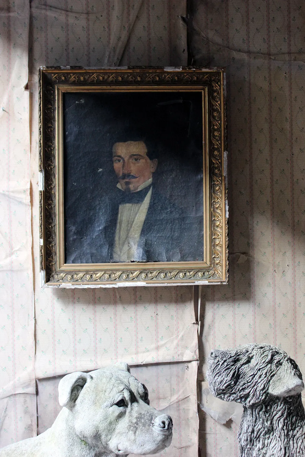 A 19thC French School Oil on Canvas Portrait of a Moustachioed Gentleman c.1870-80