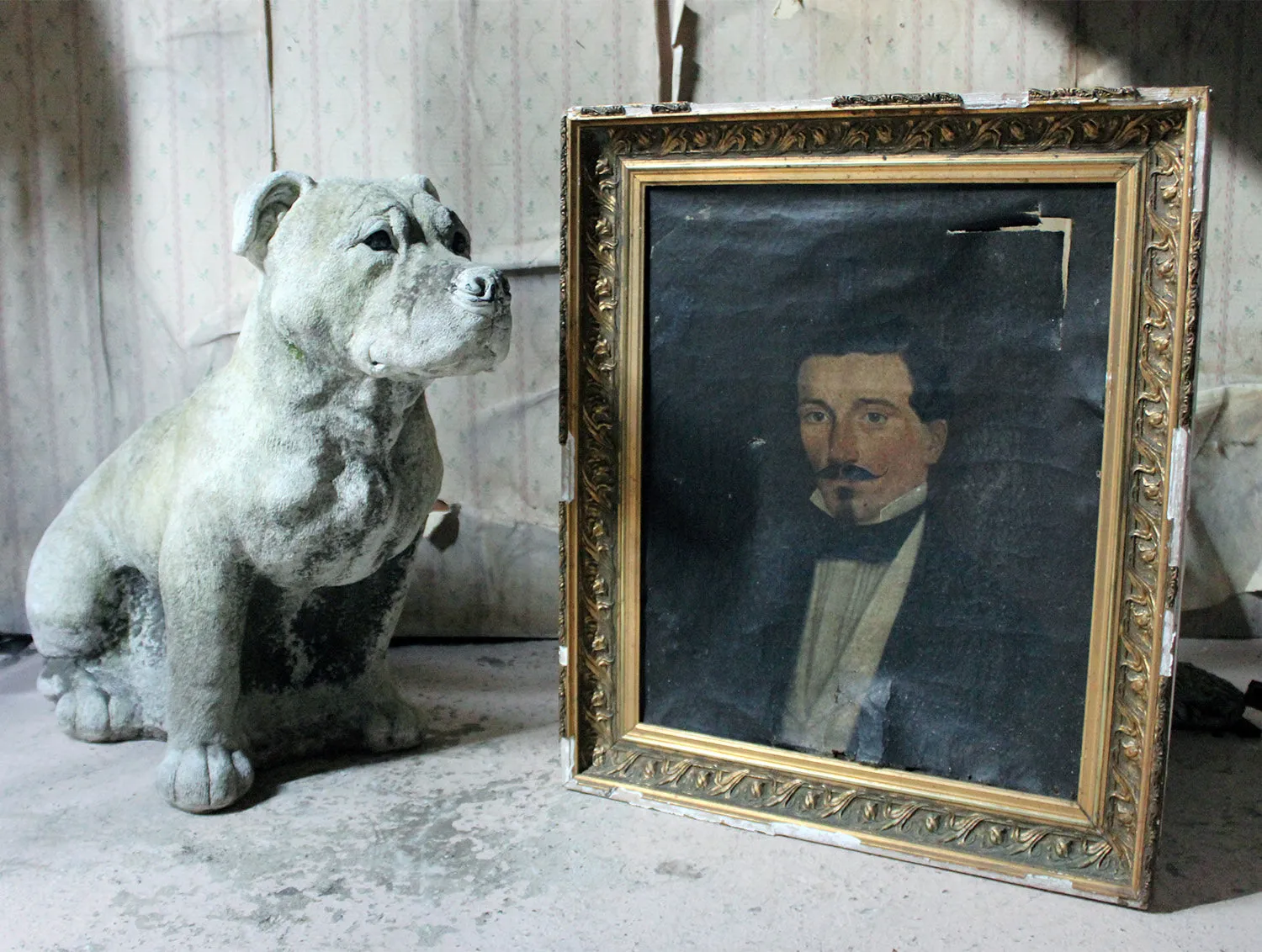 A 19thC French School Oil on Canvas Portrait of a Moustachioed Gentleman c.1870-80