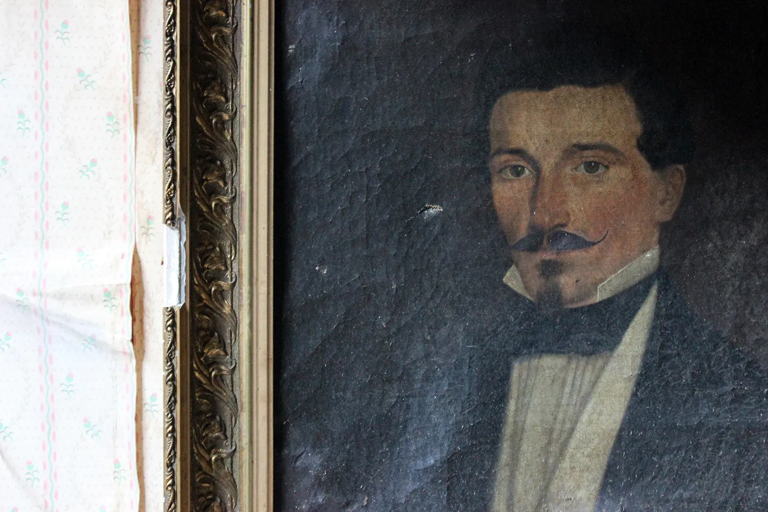 A 19thC French School Oil on Canvas Portrait of a Moustachioed Gentleman c.1870-80