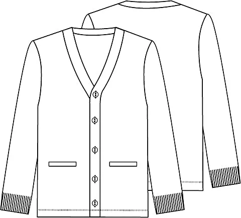ADULT UNISEX CARDIGAN SWEATER 5643