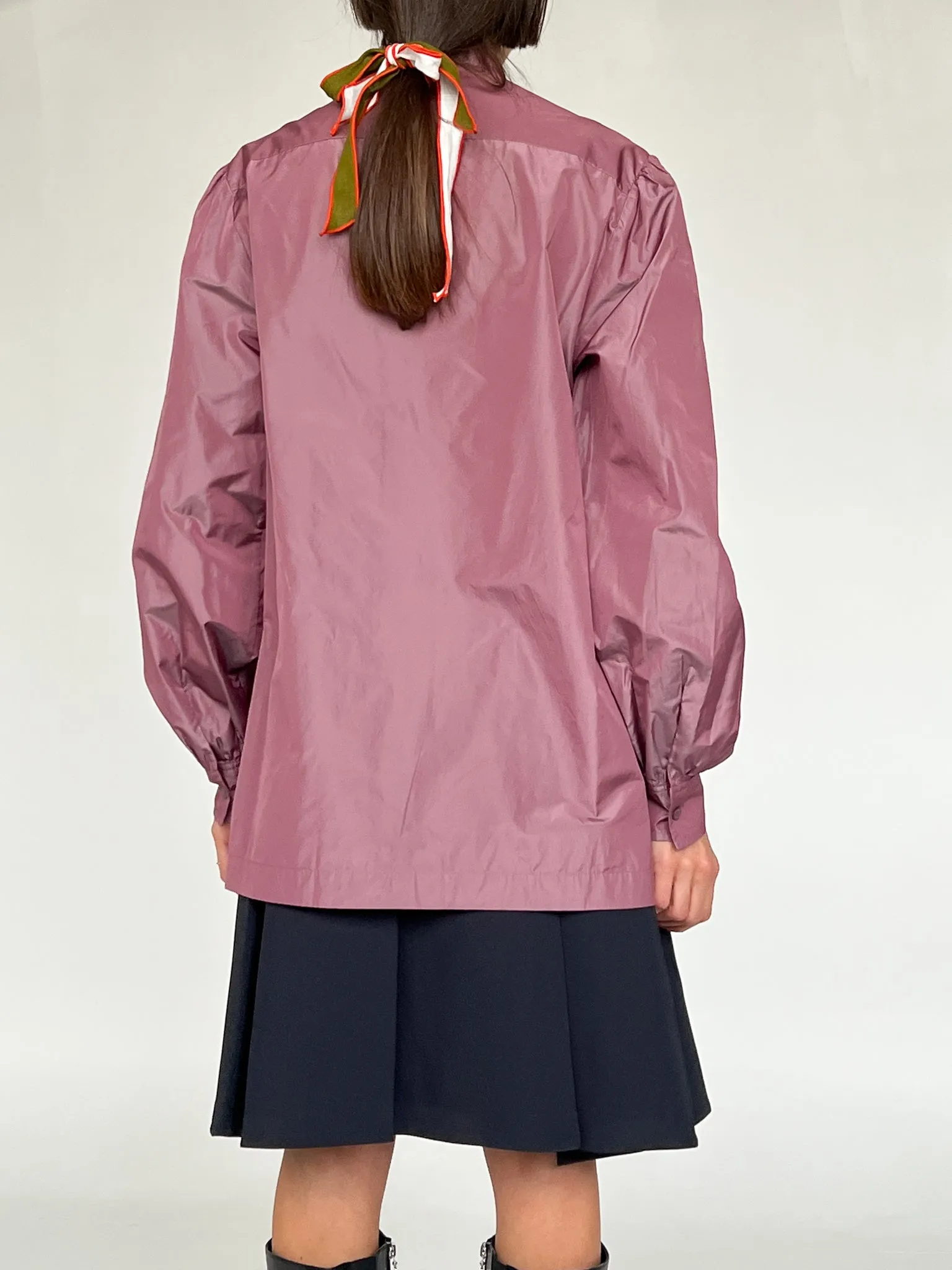 Alberta Ferretti Lilac Bow Blouse