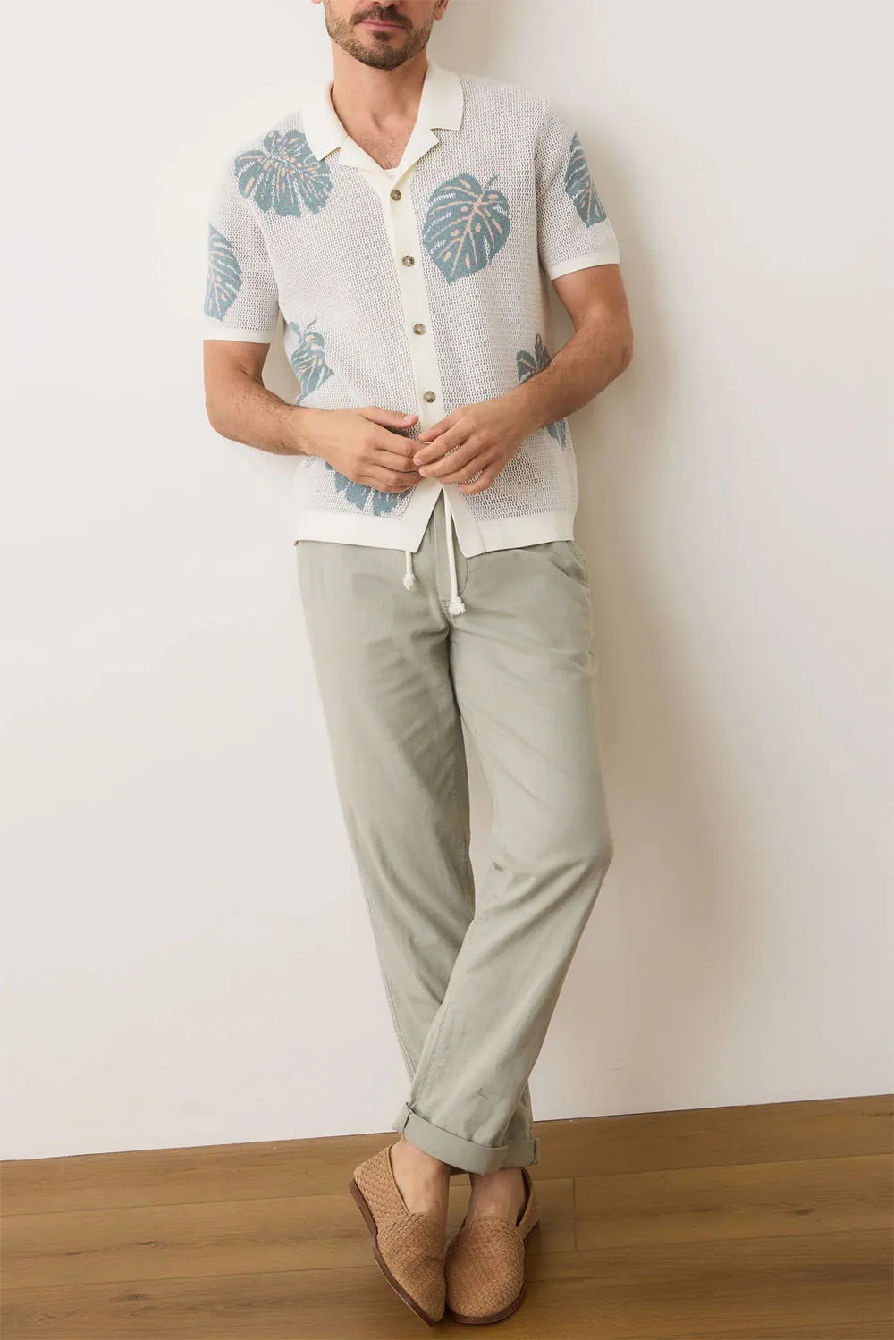 ASHER SWEATER RESORT SHIRT Topaz