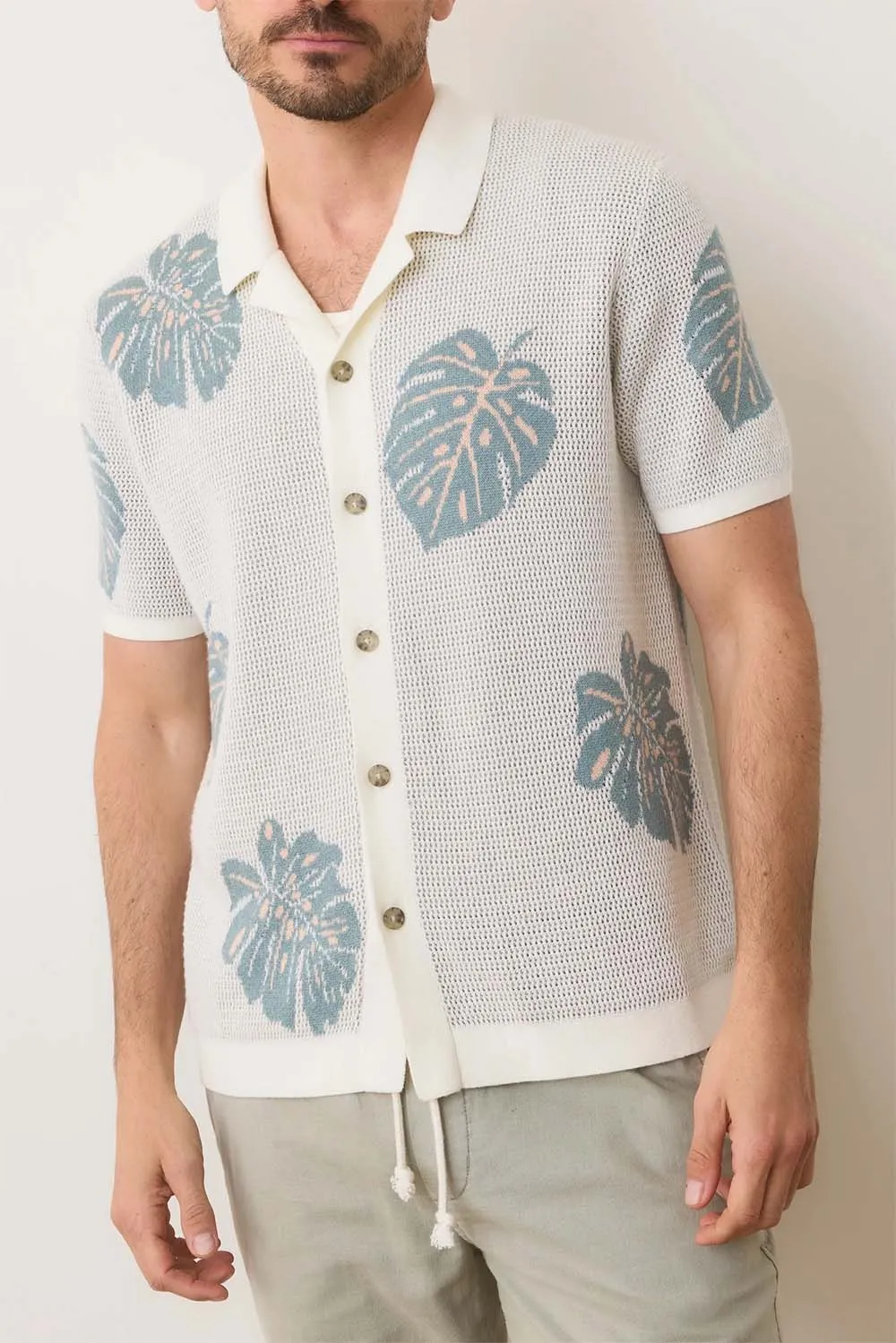 ASHER SWEATER RESORT SHIRT Topaz