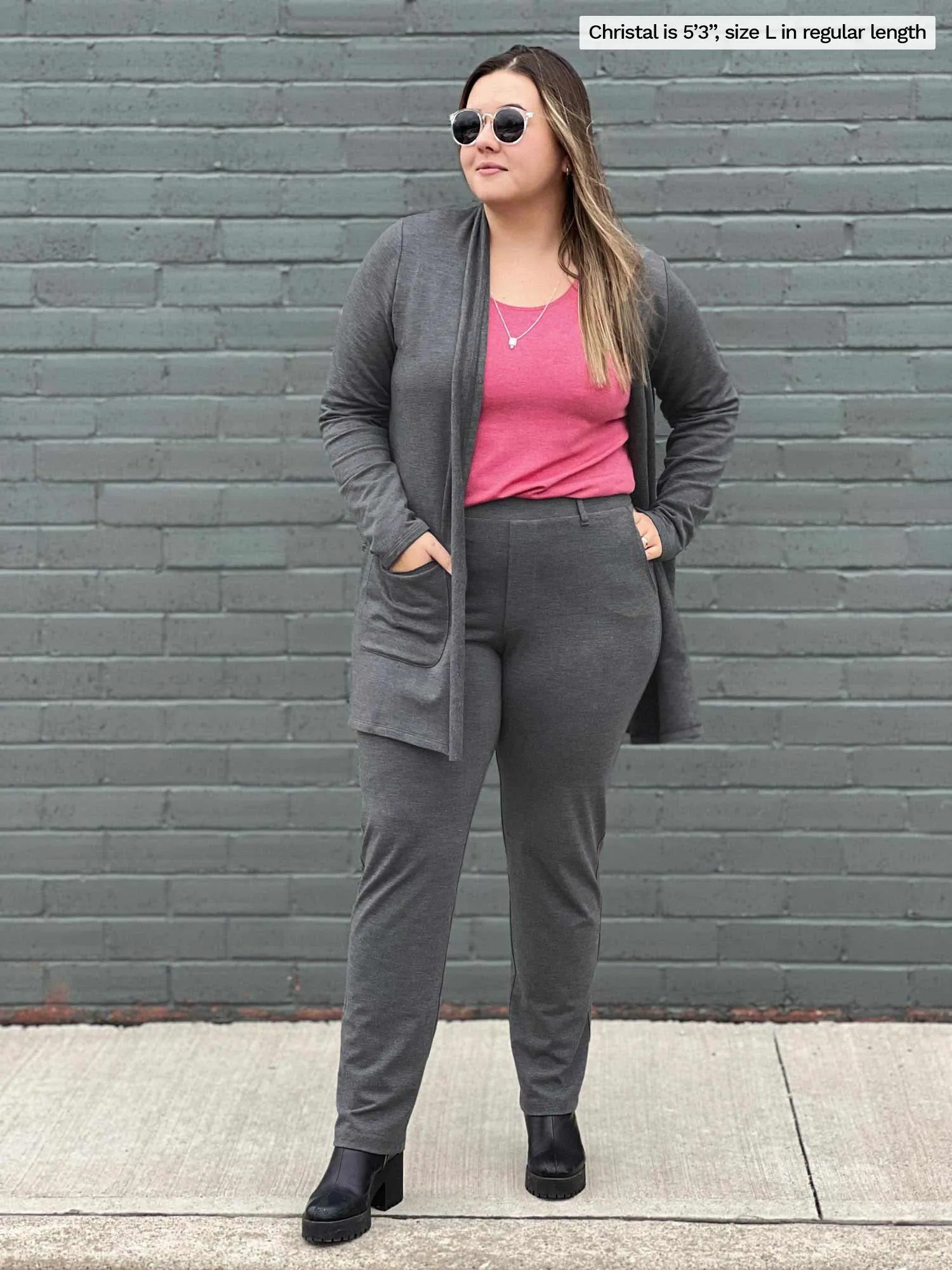Asia mid-rise slim pant - fall colours - FINAL SALE