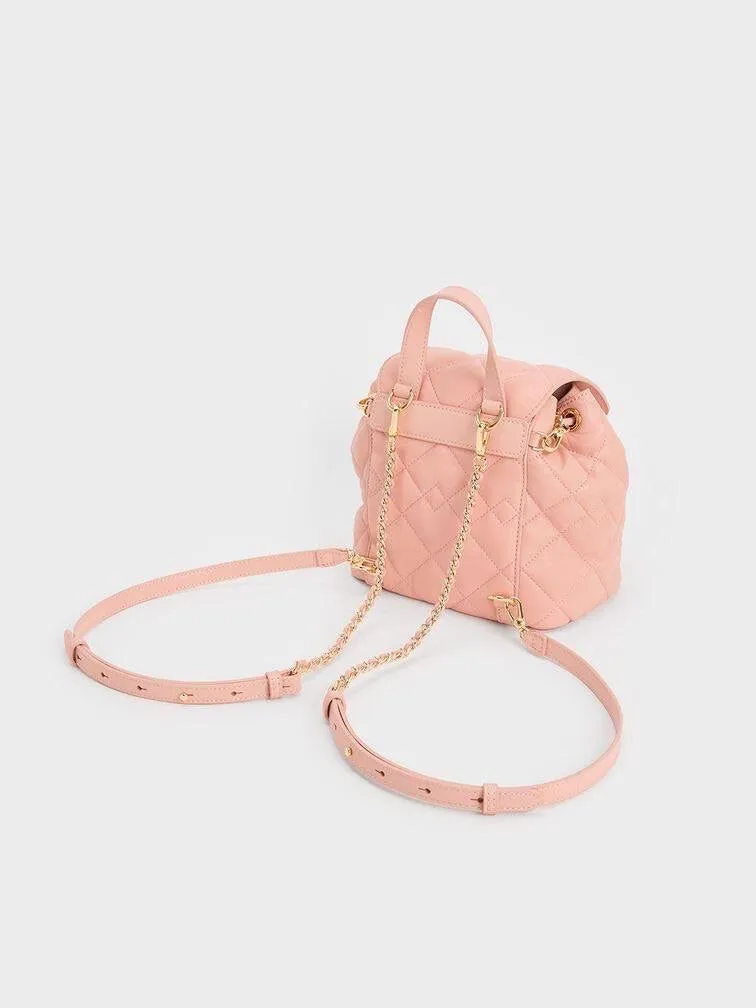 Aubrielle Denim Quilted Backpack