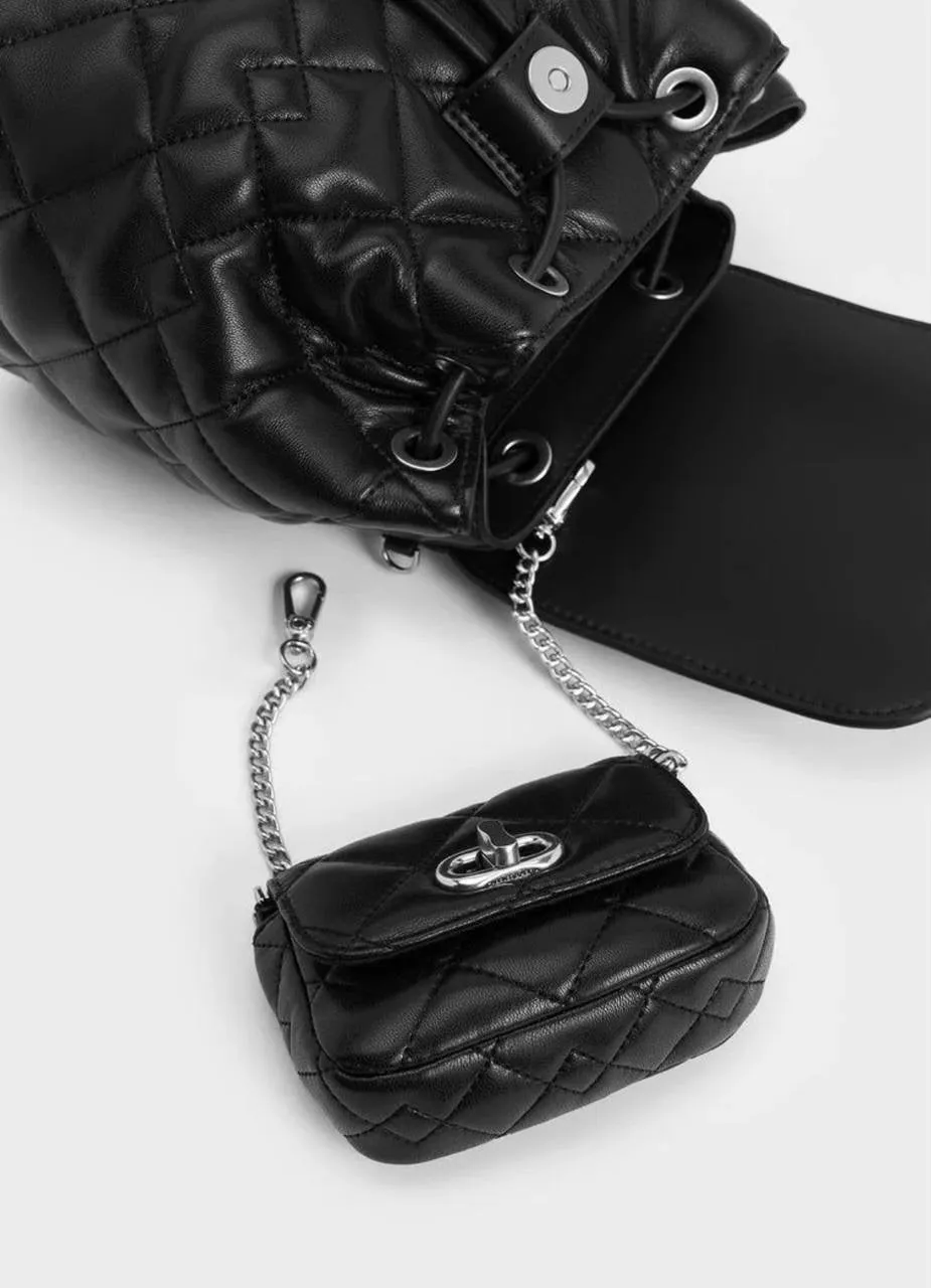 Aubrielle Denim Quilted Backpack