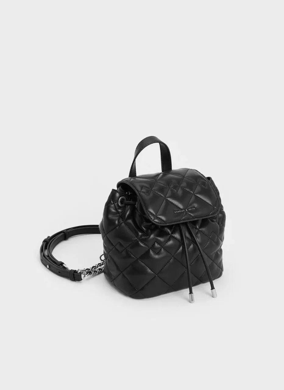 Aubrielle Denim Quilted Backpack