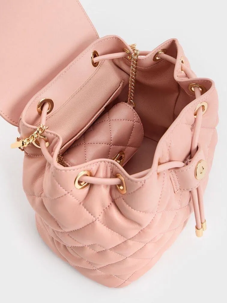 Aubrielle Denim Quilted Backpack