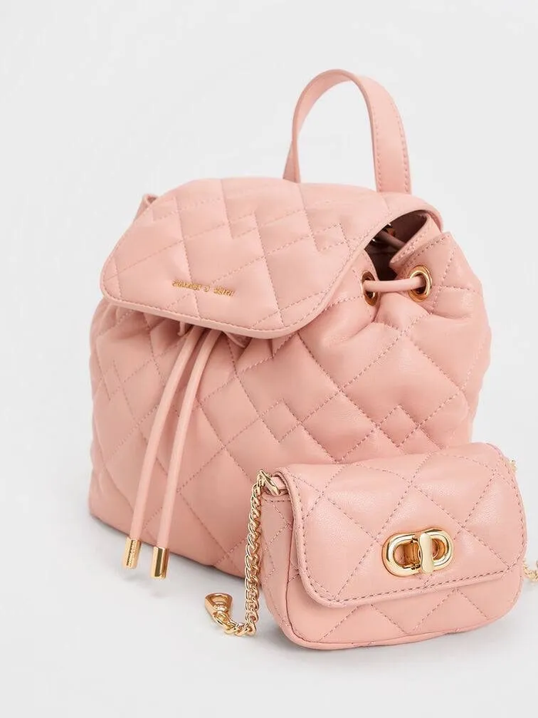 Aubrielle Denim Quilted Backpack