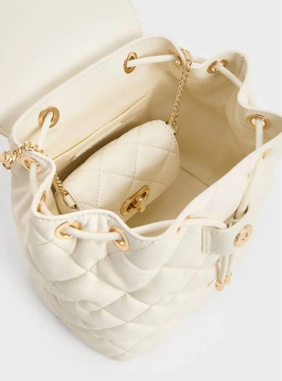 Aubrielle Denim Quilted Backpack