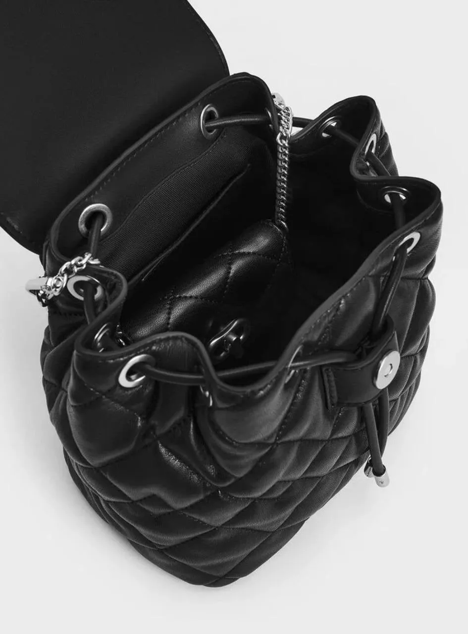 Aubrielle Denim Quilted Backpack