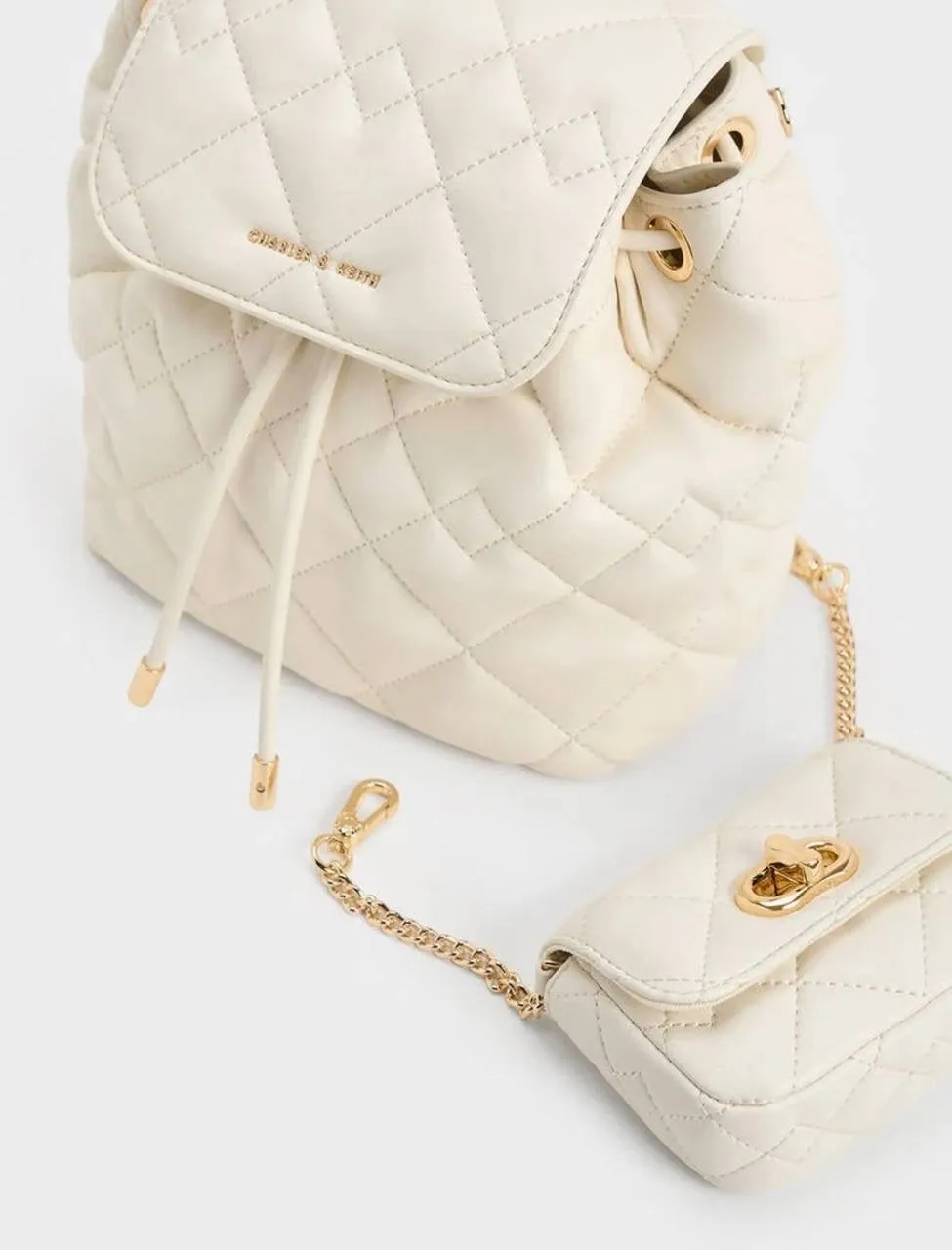 Aubrielle Denim Quilted Backpack