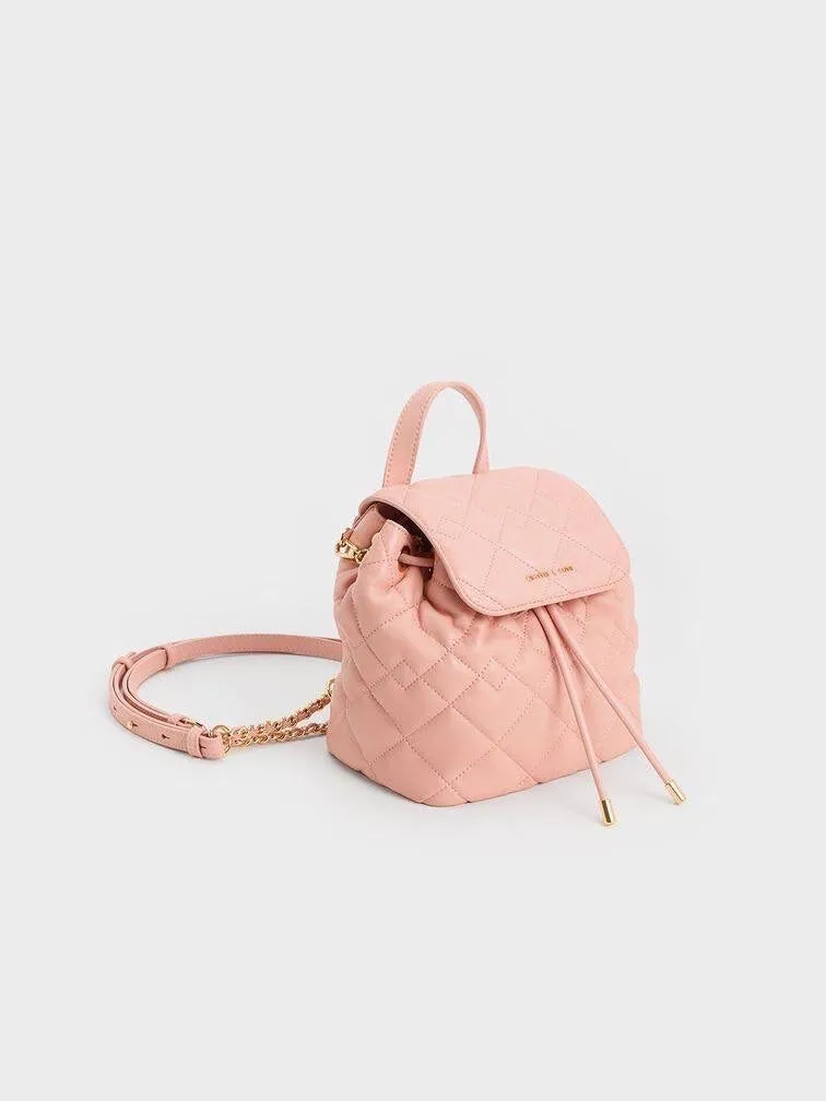 Aubrielle Denim Quilted Backpack