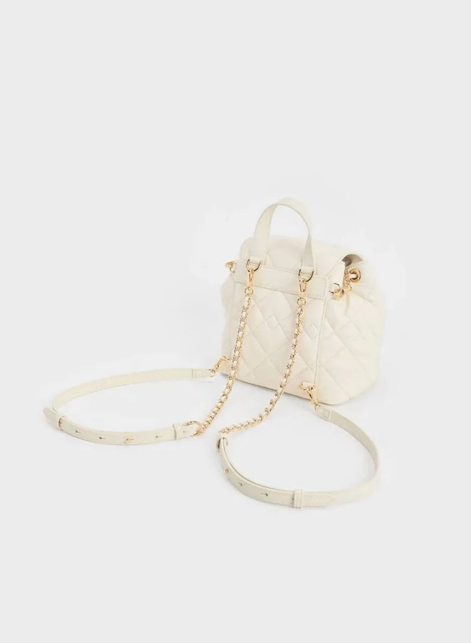 Aubrielle Denim Quilted Backpack