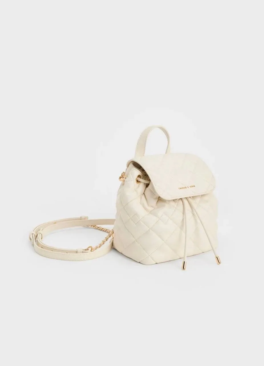 Aubrielle Denim Quilted Backpack