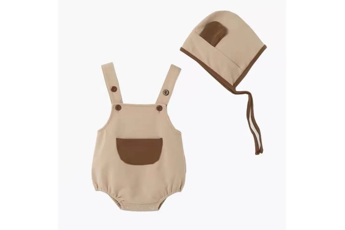 Baby Animal Overalls with Hat