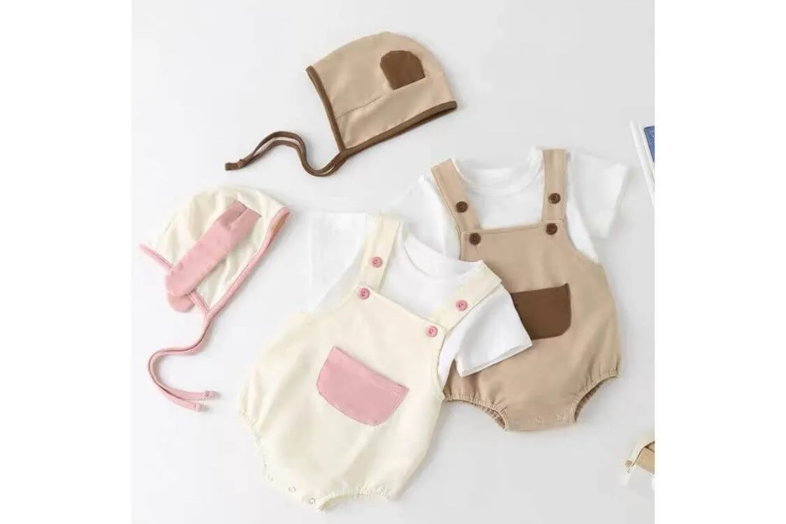Baby Animal Overalls with Hat