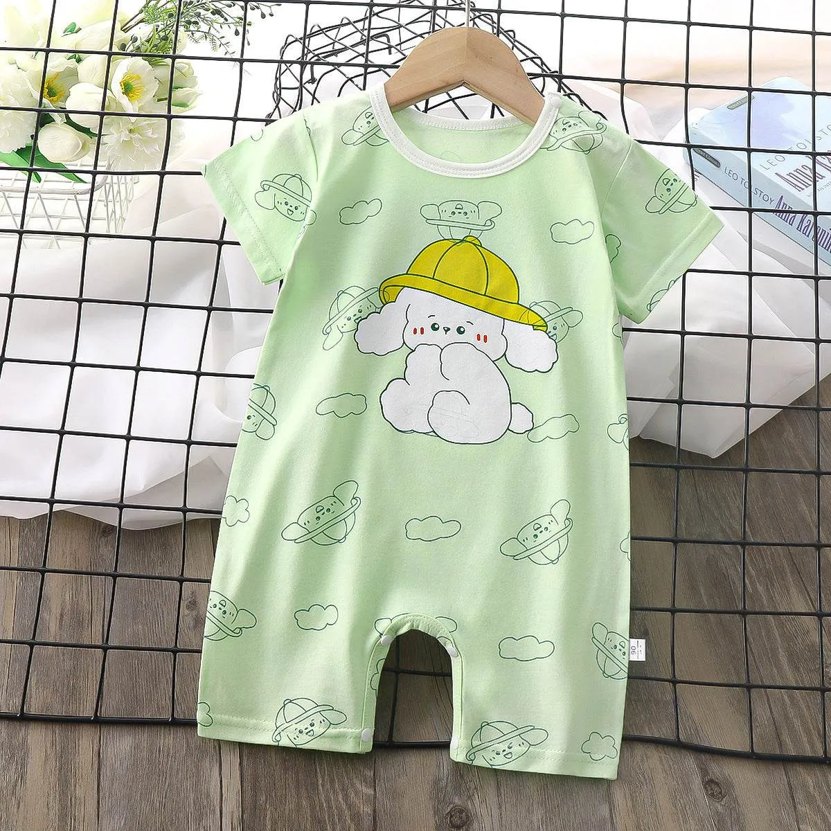 Baby Boy Thin Women's Short-sleeved Jumpsuit Romper