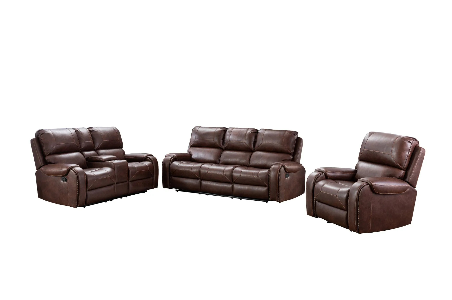 Caesar Brown Reclining Living Set