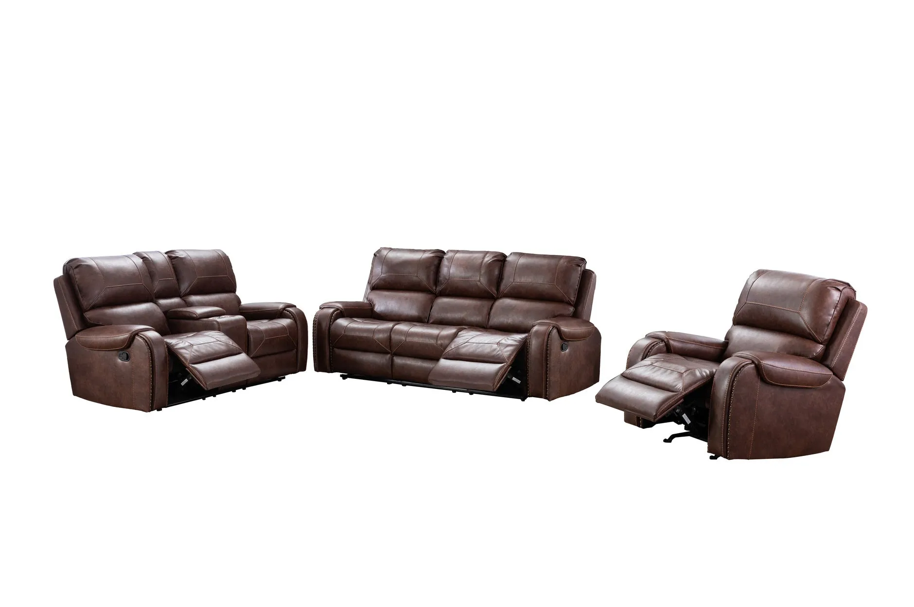 Caesar Brown Reclining Living Set