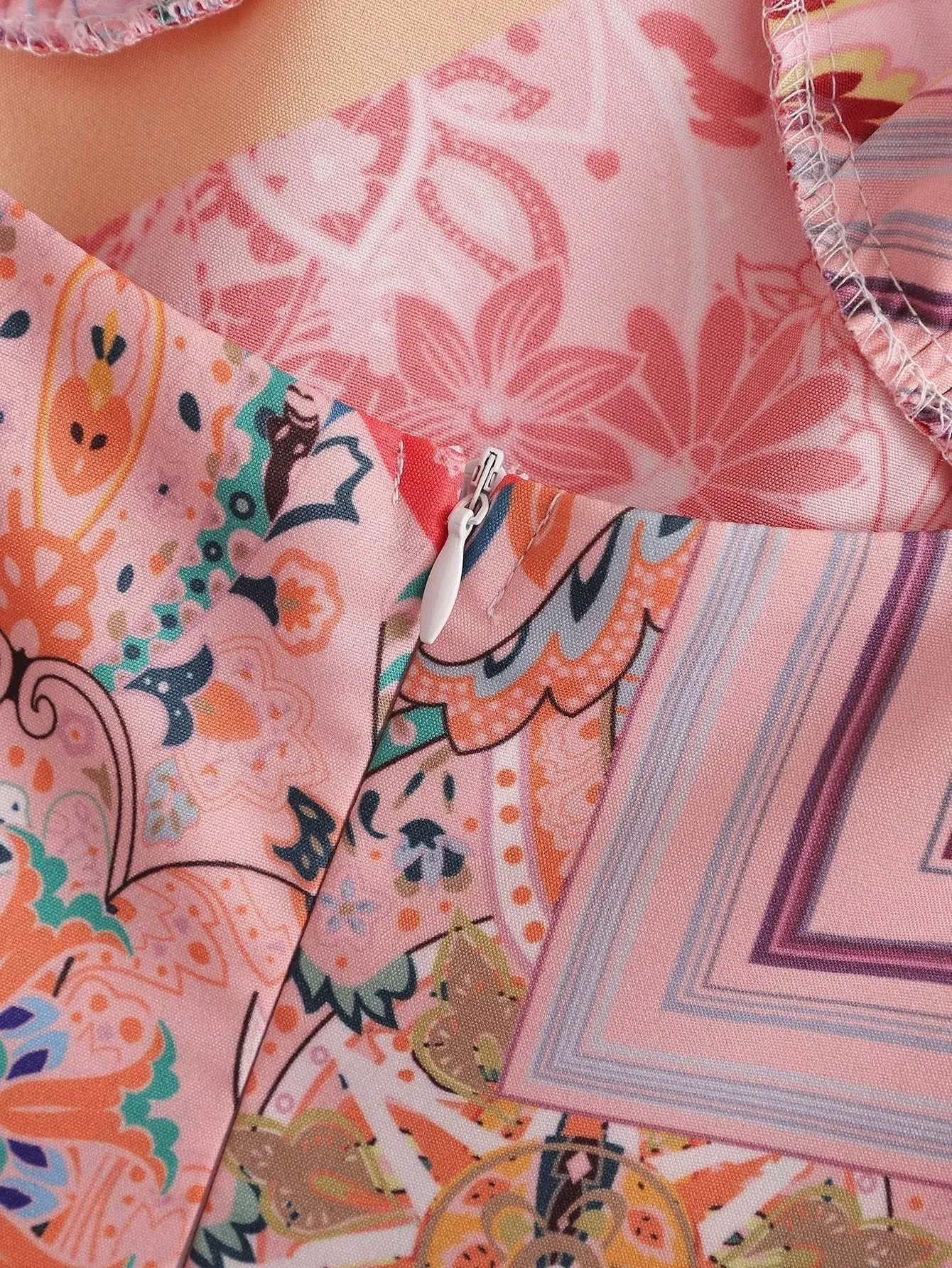 'Candace' V-Neck Floral Print Sleeveless Dress
