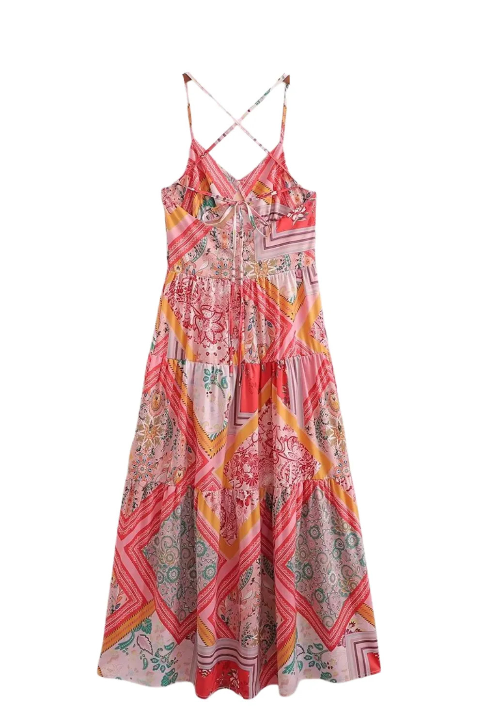 'Candace' V-Neck Floral Print Sleeveless Dress