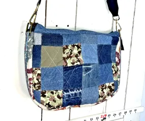 Carla Handmade Upcycled Denim Quilted Bag Eid Jean Pockets (C802-21)